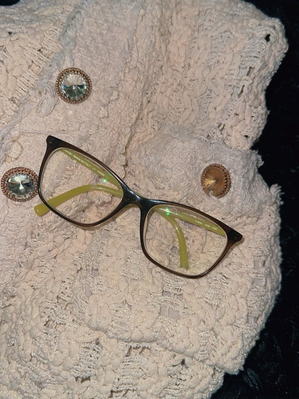 Fendi Brown and Yellow Glasses - Picture 5 of 6